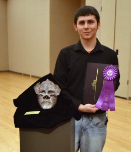 Fulton High School student Cody Kimbell shows off his ribbon for Best of Show in the 2014 competition. He also won the People’s Choice Award, chosen by vote of WWU students.     