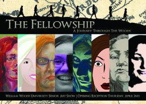 Senior art students at William Woods University created this image of self-portraits to promote their show. 