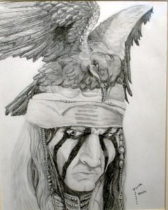 Coordinators of the new Smart Art Camp at William Woods University hope high school students attending the camp will produce work like what was entered in the Emerging Talent competition in January.  This is Ryder Russell’s first place pencil sketch of Johnny Depp in the movie, “The Lone Ranger.”