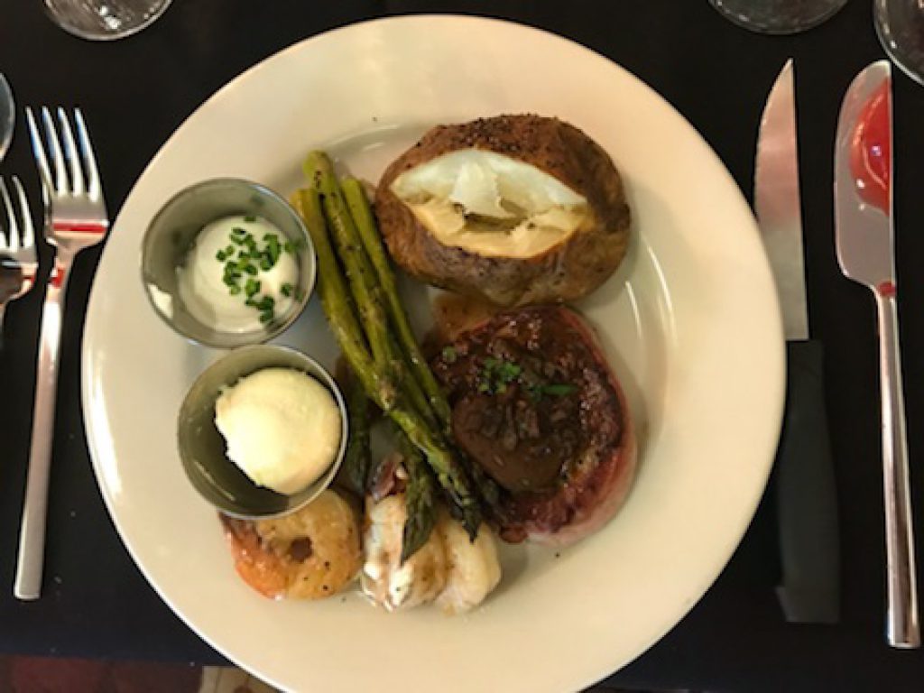 Dinner plate during Etiquette Dinner