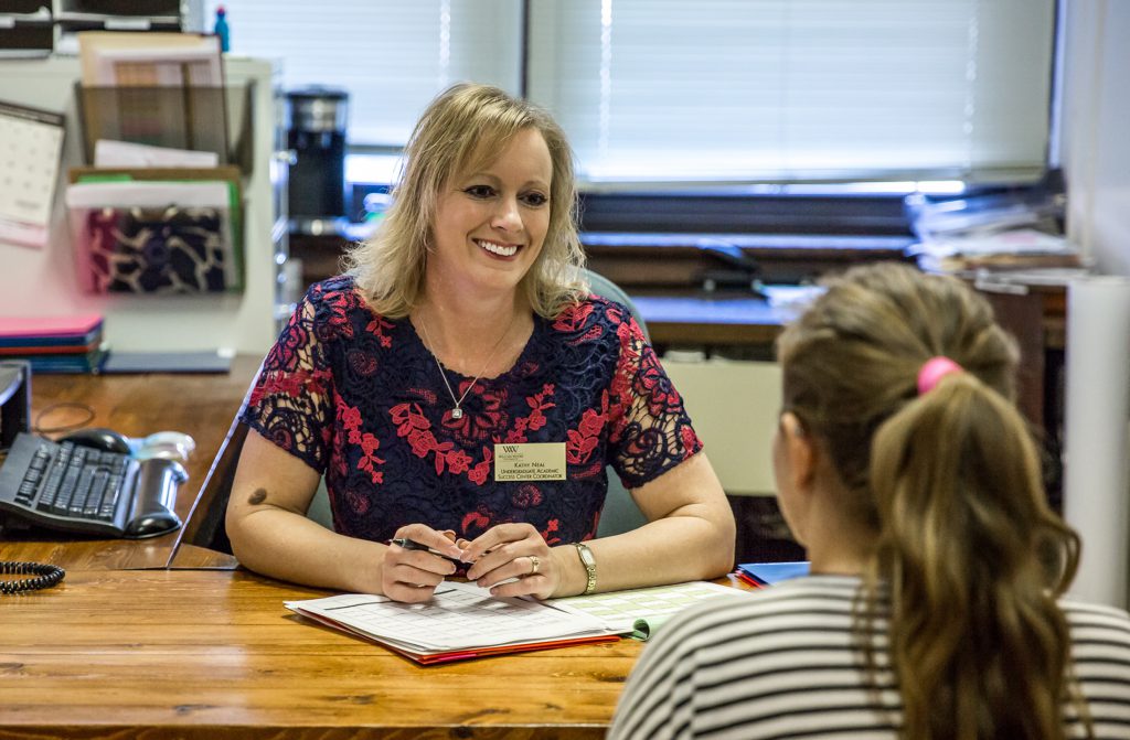 Kathy Neal with student