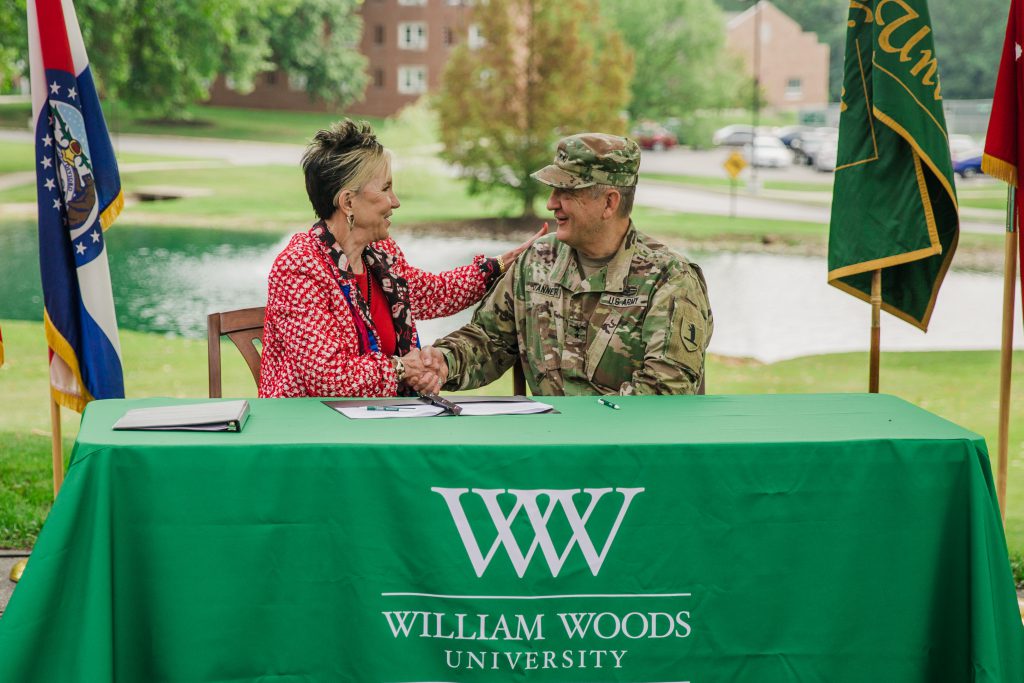 Major General Danner and President Dr. Barnett