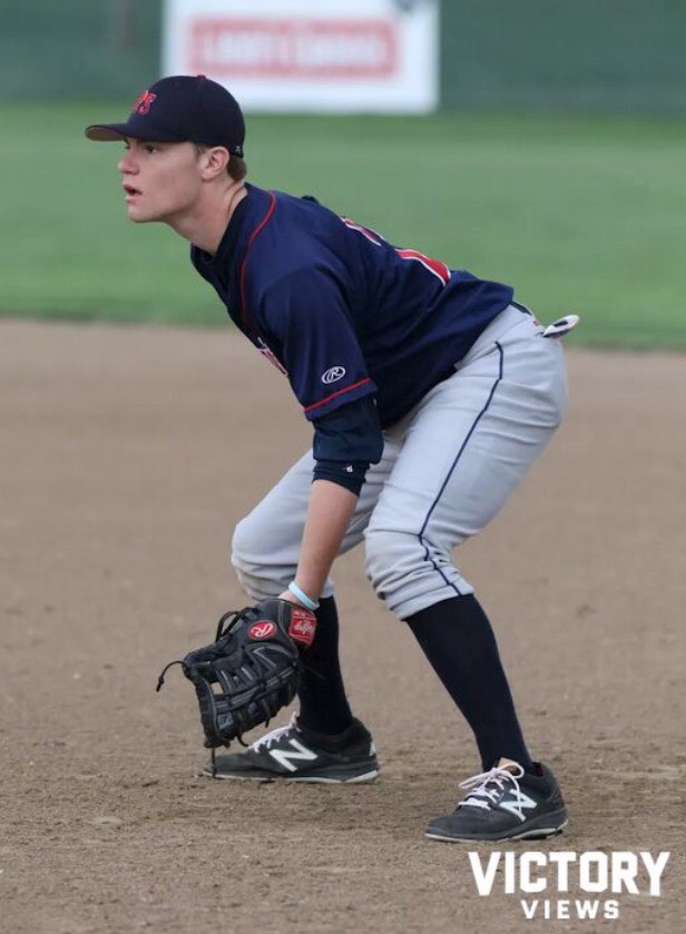 Fyffe playing baseball