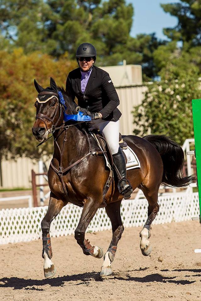 Ashley Stannard riding a horse