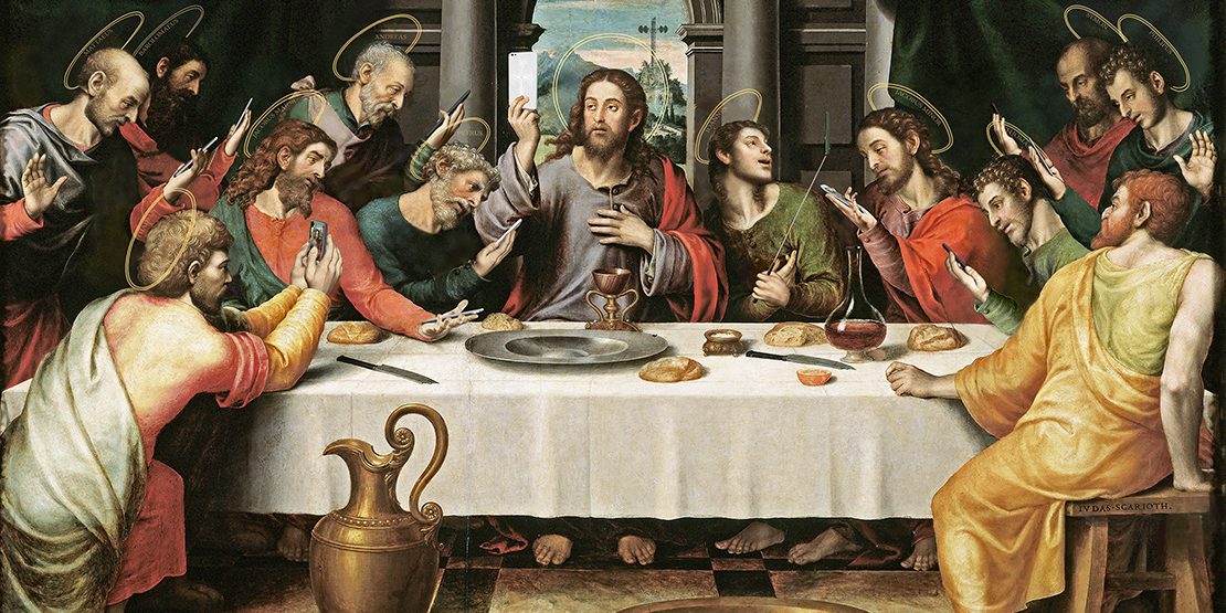 A new take on "The Last Supper" entitled "The Last Selfie"