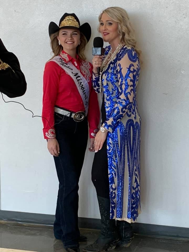 Ashley Bauer with a future Miss Rodeo Missouri