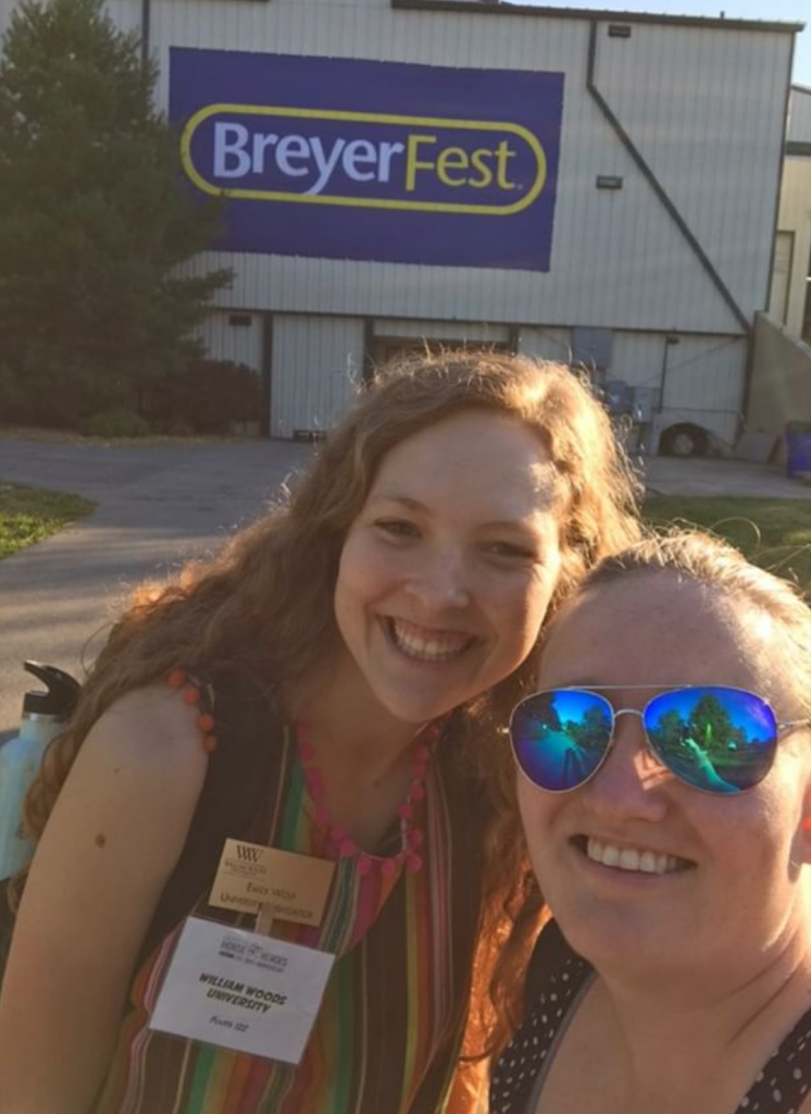 Raechel and a student at Breyerfest