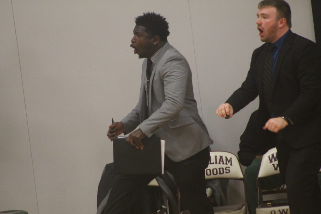 Terry Nash coaching on the court