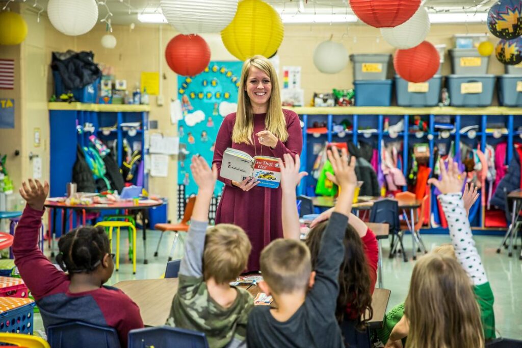 Alumni Whitney David Eastwood working at Bush Elementary