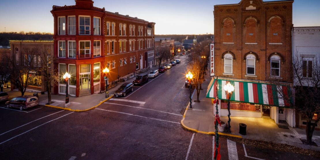 Brick District downtown Fulton, Missouri