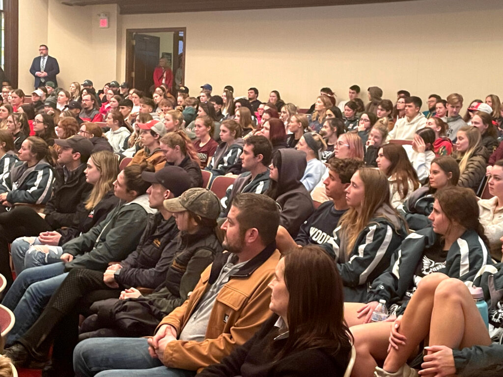 Jim Hagale speaks at William Woods University