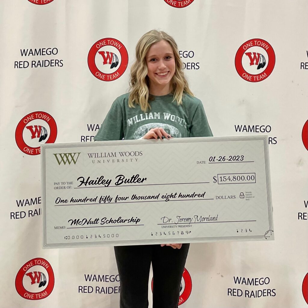 Hailey Butler receives jumbo check