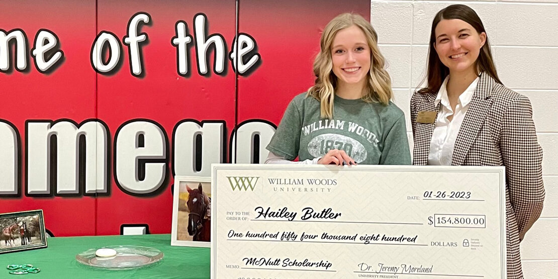 Hailey Butler receives jumbo check