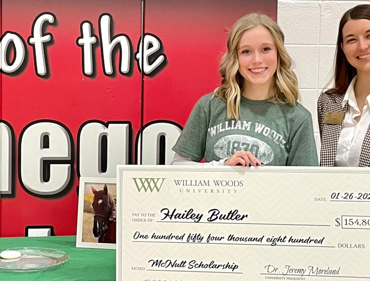 Hailey Butler receives jumbo check