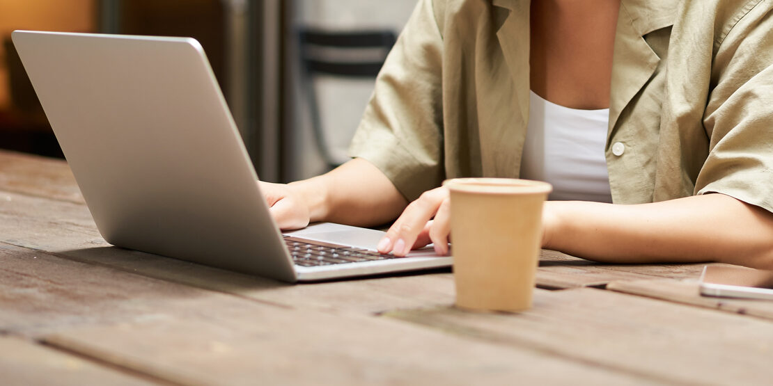 William Woods University student on computer