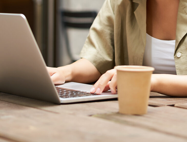 William Woods University student on computer