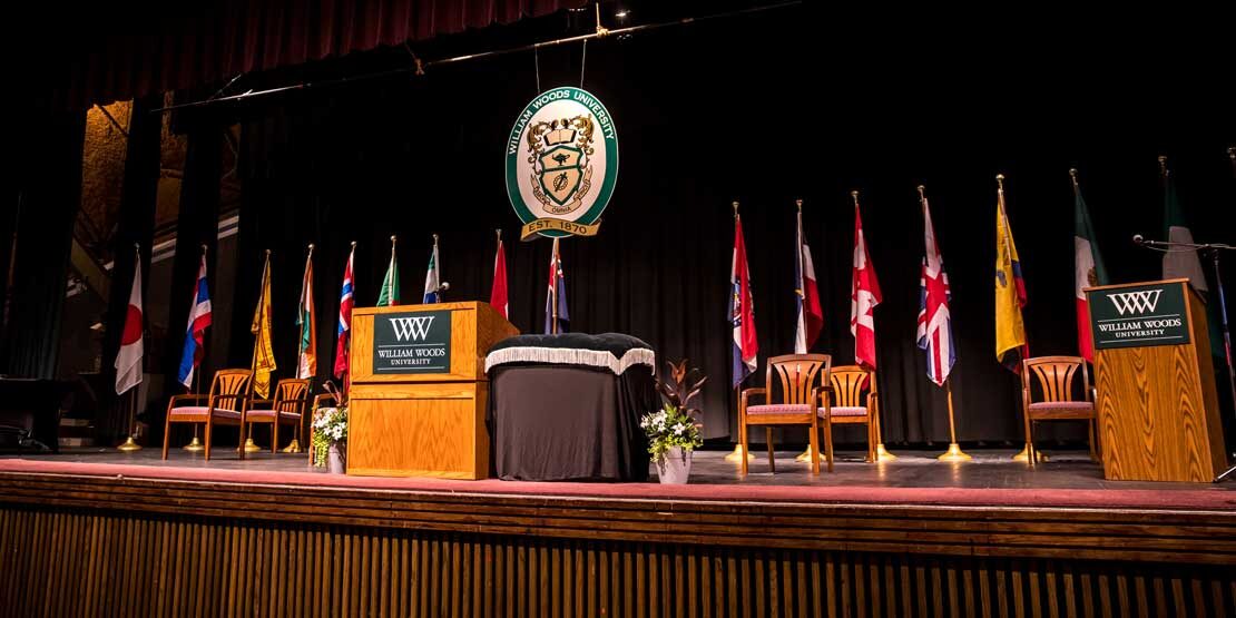 commencement ceremony in Cutlip Auditorium