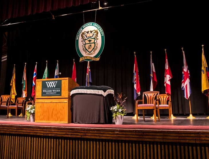 commencement ceremony in Cutlip Auditorium