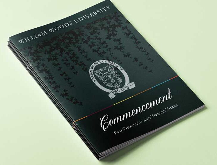 Cover of the William Woods University 2023 Commencement Booklet